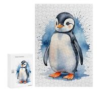 300 PCS Jigsaw Puzzles for Adults Jigsaw Penguin Watercolor Adult Puzzles Relaxing Games Enhance Memory Christmas Birthday Gifts 300 PCS