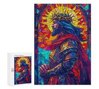 300 PCS Jigsaw Puzzles for Adults Jigsaw Sacred Stained Glass Adult Puzzles Relaxing Games Enhance Memory Christmas Birthday Gifts 300 PCS
