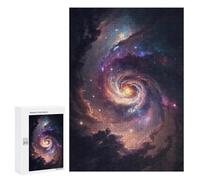 300 PCS Jigsaw Puzzles for Adults Jigsaw Spiral Galaxy Adult Jigsaw Puzzle Anti-Stress Toys Staycation Kill Time Fun at Home Activities, 300 PCS