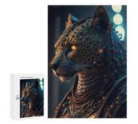 300 PCS Jigsaw Puzzles for Adults Jigsaw Steampunk Leopard Armor-1 Adult Puzzles Anti-Stress Toys Difficult Hard Challenging Game Gifts 300 PCS