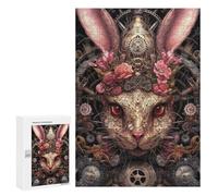 300 PCS Jigsaw Puzzles for Adults Jigsaw Steampunk Rabbit Art Print Adult Puzzles Anti-Stress Toys Difficult Hard Challenging Game Gifts 300 PCS