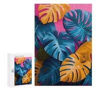 300 PCS Jigsaw Puzzles for Adults Jigsaw Stylish Monstera Leaf Adult Puzzles Anti-Stress Toys Difficult Hard Challenging Game Gifts 300 PCS