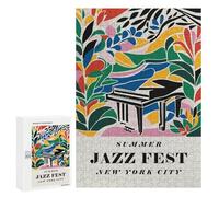 300 PCS Jigsaw Puzzles for Adults Jigsaw Summer Jazz Fest NYC Adult Puzzles Relaxing Games Enhance Memory Christmas Birthday Gifts 300 PCS
