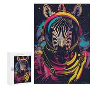 300 PCS Jigsaw Puzzles for Adults Jigsaw Zebra Astronaut Space Adventure Adult Puzzles Relaxing Games Enhance Memory Christmas Birthday Gifts 300 PCS