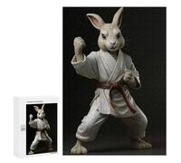 300 PCS Jigsaw Puzzles for Adults Karate Rabbit Jigsaw for Adults Brain Teaser Game Birthday Present Difficult And Challenge 300 PCS