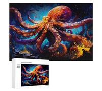 300 PCS Jigsaw Puzzles for Adults Magical Octopus in An Enchanted Ocean Jigsaw for Adults Relax Games For Family Fun for Is Ideal As A Gift 300 PCS