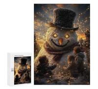 300 PCS Jigsaw Puzzles for Adults Magical Snowman with Children Jigsaw for Adults Relax Games Hand Speed Race for Is Ideal As A Gift 300 PCS