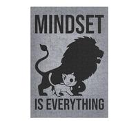 300 PCS Jigsaw Puzzles for Adults Mindset Is Everything Lion Cat - Gym, Hustle, Success, Motivational Puzzle for Adults Hands-on Game Improve Memory Unique Gifts for Birthday And Christmas 300 PCS