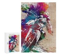 300 PCS Jigsaw Puzzles for Adults Motor Sport Art 6 Jigsaw for Adults Relax Games Hand Speed Race for Is Ideal As A Gift 300 PCS