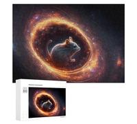300 PCS Jigsaw Puzzles for Adults Mouse in Cosmic Spiral Teenagers Puzzles Hands-on Game Improve Memory Parent-child Interaction 300 PCS