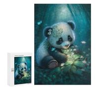 300 PCS Jigsaw Puzzles for Adults Panda in Enchanted Forest Jigsaw for Adults Brain Teaser Game Birthday Present Difficult And Challenge 300 PCS