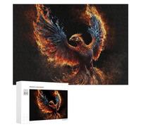 300 PCS Jigsaw Puzzles for Adults Phoenix Rising Fire And Flame Artwork Jigsaw for Adults Relax Games For Family Fun for Is Ideal As A Gift 300 PCS