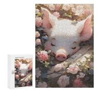 300 PCS Jigsaw Puzzles for Adults Piglet in Flower Garden -2 Jigsaw for Adults Relax Games For Family Fun for Is Ideal As A Gift 300 PCS
