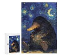 300 PCS Jigsaw Puzzles for Adults Platypus Starry Night Cute Jigsaw for Adults Brain Teaser Game Birthday Present Difficult And Challenge 300 PCS