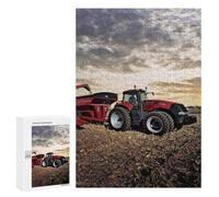 300 PCS Jigsaw Puzzles for Adults Powerful Farm Tractor in Action Jigsaw for Adults Family Games Presents for Women Parent-child Interaction 300 PCS