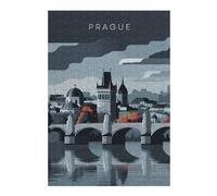 300 PCS Jigsaw Puzzles for Adults Prague Cityscape Adult Jigsaw Puzzle Brain Teaser Game Difficult Challenge Difficult And Challenge 300 PCS