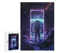300 PCS Jigsaw Puzzles for Adults Purple Neon Space Portal Jigsaw for Adults Relax Games Hand Speed Race for Is Ideal As A Gift 300 PCS