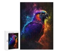 300 PCS Jigsaw Puzzles for Adults Rainbow Parrot in Cosmic Storm Jigsaw for Adults Relax Games Hand Speed Race for Is Ideal As A Gift 300 PCS