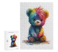 300 PCS Jigsaw Puzzles for Adults Rainbow Teddy Bear Jigsaws for Adults DIY Toys Analysis And Logic Unique Gifts for Birthday And Christmas 300 PCS