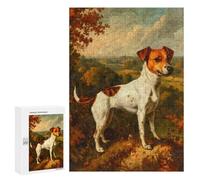300 PCS Jigsaw Puzzles for Adults Retro Jack Russell Terrier Jigsaw for Adults Brain Teaser Game Birthday Present Difficult And Challenge 300 PCS