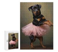 300 PCS Jigsaw Puzzles for Adults Rottweiler Ballerina Jigsaw Puzzle Hands-on Game But Fun And Humorous Birthday And Unique Gifts 300 PCS