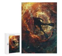 300 PCS Jigsaw Puzzles for Adults Scuba Diver In Nebula Jigsaw for Adults Brain Teaser Game Birthday Present Difficult And Challenge 300 PCS