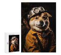 300 PCS Jigsaw Puzzles for Adults Shiba Inu Miner Jigsaws for Adults DIY Toys Analysis And Logic Unique Gifts for Birthday And Christmas 300 PCS