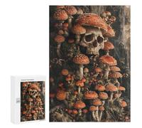 300 PCS Jigsaw Puzzles for Adults Skull Mushrooms Death Jigsaw for Adults Relax Games Hand Speed Race for Is Ideal As A Gift 300 PCS