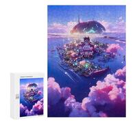 300 PCS Jigsaw Puzzles for Adults Sky City A Futuristic Vision Teenagers Puzzles Hands-on Game Improve Memory Parent-child Interaction 300 PCS
