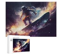 300 PCS Jigsaw Puzzles for Adults Space Surfer Cosmic Wave Ride -1 Jigsaw for Adults Family Games Presents for Women Parent-child Interaction 300 PCS