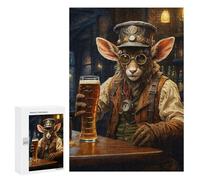 300 PCS Jigsaw Puzzles for Adults Steampunk Craft Beer Faun Jigsaw for Adults Brain Teaser Game Birthday Present Difficult And Challenge 300 PCS