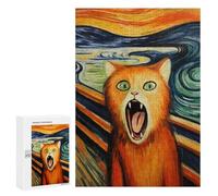 300 PCS Jigsaw Puzzles for Adults Teenagerss Cat Scream Paintings Adult Jigsaw Relax Games Improve Memory Unique Gifts for Birthday And Christmas 300 PCS