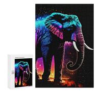 300 PCS Jigsaw Puzzles for Adults Teenagerss Colorful Elephant Adult Jigsaw Relax Games Improve Memory Unique Gifts for Birthday And Christmas 300 PCS