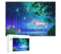 300 PCS Jigsaw Puzzles for Adults Teenagerss Enchanted Forest Unicorn Fantasy Puzzles for Adults Hands-on Game Precision Cutting Parent-child Interaction 300 PCS