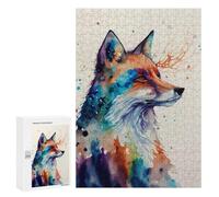 300 PCS Jigsaw Puzzles for Adults Teenagerss Fox Head Painting Jigsaw Puzzle Toy Wall Decor Wall Art Birthday And Unique Gifts 300 PCS