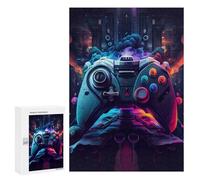 300 PCS Jigsaw Puzzles for Adults Teenagerss Future Gaming Controller Teenagers Puzzles Family Game Staycation Kill Time Parent-child Interaction 300 PCS