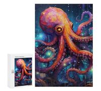 300 PCS Jigsaw Puzzles for Adults Teenagerss Magical Octopus Artwork Puzzles for Adults Hands-on Game Precision Cutting Parent-child Interaction 300 PCS