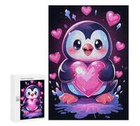 300 PCS Jigsaw Puzzles for Adults Teenagerss Penguin with Hearts Jigsaw Puzzle Toy Wall Decor Wall Art Birthday And Unique Gifts 300 PCS