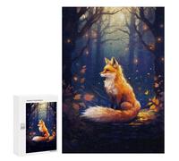 300 PCS Jigsaw Puzzles for Adults Teenagerss Red Fox in Forest Jigsaw Hands-on Game Hand Speed Race Unique Gifts for Birthday And Christmas 300 PCS