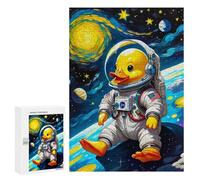 300 PCS Jigsaw Puzzles for Adults Teenagerss Rubber Duck Astronaut 2 Adult Jigsaw Relax Games Improve Memory Unique Gifts for Birthday And Christmas 300 PCS