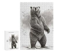 300 PCS Jigsaw Puzzles for Adults Teenagerss Standing Bear Drawing Jigsaw Puzzle Toy Wall Decor Wall Art Birthday And Unique Gifts 300 PCS