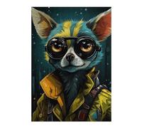 300 PCS Jigsaw Puzzles for Adults Teenagerss Steampunk Lemur Elegance Jigsaw Puzzle DIY Toys Perfect Decoration Parent-child Interaction 300 PCS