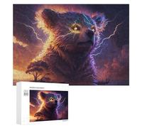 300 PCS Jigsaw Puzzles for Adults Teenagerss Thundering Beast Epic Wildlife Artwork Jigsaw Hands-on Game Hand Speed Race Unique Gifts for Birthday And Christmas 300 PCS