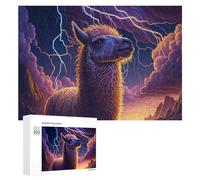 300 PCS Jigsaw Puzzles for Adults Teenagerss Thunderstorm Llama Majesty Jigsaw Hands-on Game Hand Speed Race Unique Gifts for Birthday And Christmas 300 PCS