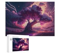 300 PCS Jigsaw Puzzles for Adults Teenagerss Thunderstorm with Lightning Strikes Jigsaw Hands-on Game Hand Speed Race Unique Gifts for Birthday And Christmas 300 PCS