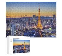 300 PCS Jigsaw Puzzles for Adults Teenagerss Tokyo Tower at Sunset Puzzles for Adults Hands-on Game Precision Cutting Parent-child Interaction 300 PCS