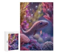 300 PCS Jigsaw Puzzles for Adults Teenagerss Underwater Baby Eel Fish with Bubbles Jigsaw Hands-on Game Hand Speed Race Unique Gifts for Birthday And Christmas 300 PCS