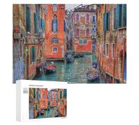 300 PCS Jigsaw Puzzles for Adults Teenagerss Venice Canals Gondola Ride Jigsaw Hands-on Game Hand Speed Race Unique Gifts for Birthday And Christmas 300 PCS
