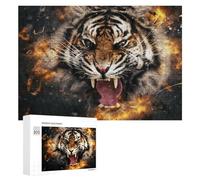 300 PCS Jigsaw Puzzles for Adults Teenagerss Wild Tiger Roar Nature's Power Puzzles for Adults Hands-on Game Precision Cutting Parent-child Interaction 300 PCS