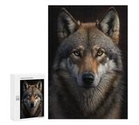 300 PCS Jigsaw Puzzles for Adults Teenagerss Wolf Portrait on Dark Adult Jigsaw Relax Games Improve Memory Unique Gifts for Birthday And Christmas 300 PCS